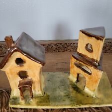 Art artist  Unknown Handmade sculpture pottery house mission house old west 6.5