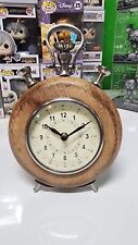 Wellgain Quartz Tabletop Wood & Glass Watch Clock Vintage Style 10 x 7 Battery  picture