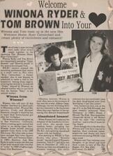 Winona Ryder Tom Brown Tom Cruise teen magazine magazine pinup clipping Bop picture