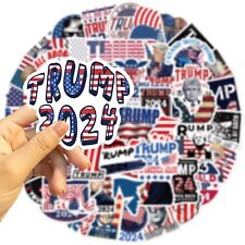50 Pcs Donald Trump 2024 President Campaign Stickers Car Bumper/Republican Party picture