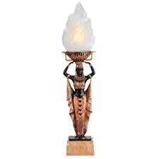 1920s Egyptian Revival Style Antique Replica Gallery Desk Table Torch Lamp picture