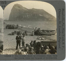 The British Rock of Gibraltar, Once Civilization Outpost --Keystone 400 Set #155 picture