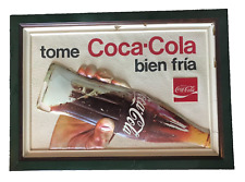 Vintage 1950's Horizontal Coca Cola Sign Rare Spanish Patina (signs of use) picture
