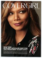 2009 Covergirl Outlast Makeup Print Ad, Queen Latifah LipColor double LipShine picture