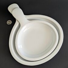 Set 2 Emeril Lagasse Design White Ceramic Skillet Plate Serving Cookware picture