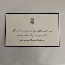 1963 JOHN F KENNEDY Assassination JFK Mourning Card from Jacqueline FIRST LADY picture