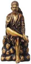 Sai Baba Brass Statue Shirdi Sai Nath Idol Indian Traditional Sculpture 21 Inch picture