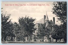 Cedar Falls Iowa IA Postcard South Hall Office State Normal School c1910 Vintage picture