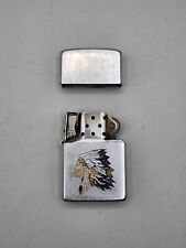 VINTAGE NATIVE AMERICAN INDIAN CHIEF ZIPPO LIGHTER 1980 picture