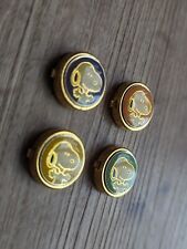VINTAGE 1958 Collectible Gold SNOOPY BUTTON COVERS Set Of 4 picture