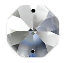 Box of 960 - 18 mm  Asfour Crystal 1080 Clear Octagon Crystal Prisms - 2 Holes picture