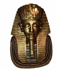 Vintage Gold Colored Egyptian Sculpture Bust Figurine King Tut 10 “ ￼ picture