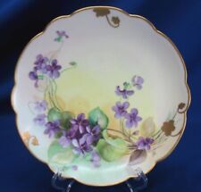 HAND-PAINTED VIOLETS PICKARD PLATE ARTIST SIGNED BY RUTH ALEXANDER picture