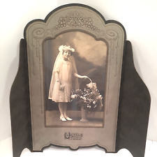 Antique Communion Portrait 1890's or early 1900's Early Photograph Young Girl picture