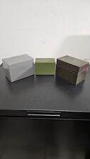 Lot of 3 Vintage Metal Index/Recipe Boxes. Weis 644, J.Chein, Unmarked picture