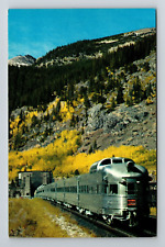 The California Zephyr Entering Tunnel, Transportation, Vintage Postcard picture
