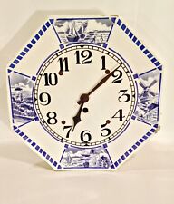 Vintage Hamburg American Movement Delft Type Clock W/ Porcelain Face Nice picture