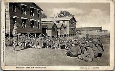 c1918 WWI ARMY CAMP RECRIUTS OPEN AIR INSTRUCTION POSTCARD 29-151 picture
