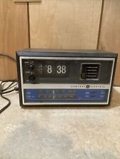 1970's General Electric Flip Clock Alarm  AM-FM Radio Model C4315B picture