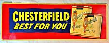 Vintage 50's CHESTERFIELD TOBACCO CIGARETTE METAL Sign 34