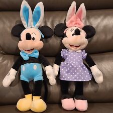 Disney Minnie / Mickey Mouse Bunny Ears Easter Plush 19