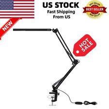 Adjustable LED Desk Lamp Reading Light with Clamp Metal Swing Arm Table Light picture