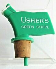 Vintage USHER'S GREEN STRIPE Whisky Pour Spout, Bottle Stopper,  Advertising Top picture