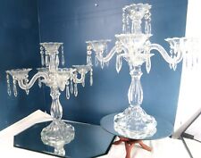 STUNNING AND BEAUTIFUL PAIR OF 5 LITE CRYSTAL CANDLELABRA'S picture