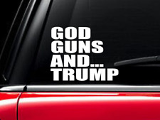 GOD GUNS AND TRUMP 2024 coffee cup decal yeti decal macbook decal picture