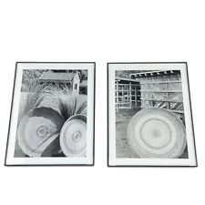 Black & White Framed Prints Gullah Sweet Grass Baskets 6”x 8” Lot Of 2 picture