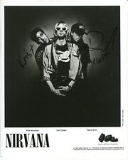 Nirvana Kurt Cobain Dave Grohl Krist Novoselic In Utero Signed Photo BAS Beckett picture