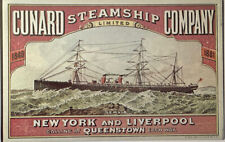 Cunard Steamship Co. - Servia - Transatlantic Research Vintage 1980 Postcard  picture