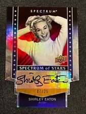 2008 UD Spectrum of Stars Shirley Eaton SSS-SE #RD 7/25 Diecut Autograph Card AA picture