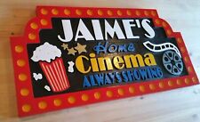 Home Cinema Theater Personalized 3D routed wood sign Custom  picture