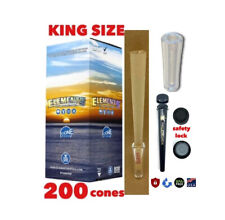 elements king size organic rice pre rolled cone(200PK)+phily tube+glass filter picture