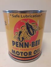 Vintage Penn-Bee Motor Oil Can 1 qt. -  ( Reproduction Tin Collectible )   picture