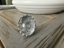 s925 sterling silver rings Natural Blue Goldstone With Mica slice picture