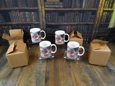 Vintage Set of 4 NEW 1979 EKLUNDS Ltd. THE MAD BLUEBIRD by MICHAEL L. SMITH MUGS picture