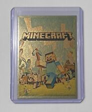Minecraft Gold Plated Limited Artist Signed “Build. Explore.” Trading Card 1/1 picture