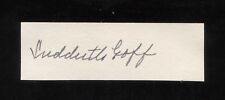 Sudduth Goff (d. 1965) Artist Signed Card Autographed AUTO Signature Painter picture