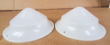 VINTAGE Pair Art Deco Globe Lamp Shade Chandalier Hanging Pendant Conical #1 picture