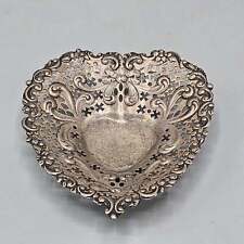 Vintage Shreve, Crump & Low Co. Sterling Silver Heart Shaped Nut Dish picture