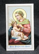 Rare Beata Vergine delle Grazie Religious Prayer Card Nursing Madonna with Jesus picture