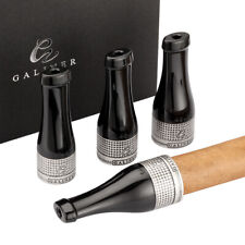 Galiner Pure Copper Resin Cigar Pipe Holder Set 4 Sizes Mouthpiece Gift Box picture