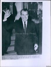1968 Pres-Elect Richard Nixon On Way To Announce Cabinet Politics Wirephoto 7X9 picture