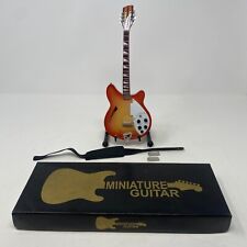 MINOR DAMAGE Miniature Sunburst Guitar TOM PETTY Display GIFT Memorabilia picture