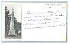 1906 Soldier's Monument Wright Tavern Concord MA PMC Posted Antique Postcard picture