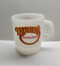 Vintage Termocrisa Druther's Restaurant D Handle Milk Glass Mug picture
