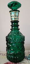 Vintage Jim Beam Glass Decanter with Cork Stopper 1968 KY DRB 230 Emerald Green picture