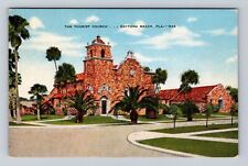 Daytona Beach FL-Florida, the Tourist Church, Antique Vintage Souvenir Postcard picture
